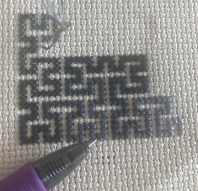 More hilbert curve cross-stitch 