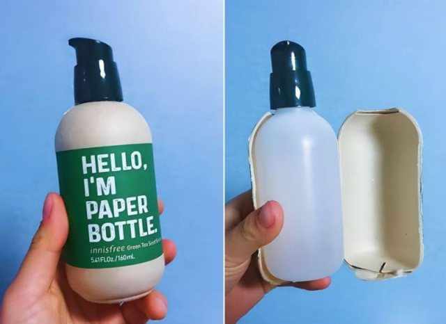 Plastic "paper" bottle