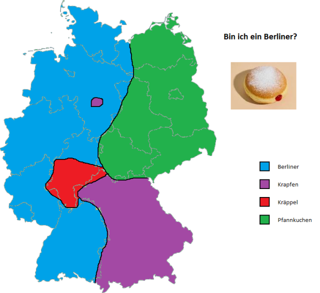 Words for "Berliner" in different regions of Germany

(by u/rolfk17)