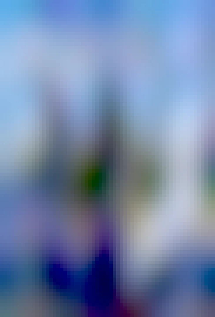 Edited movie poster for Studio Ghibli's anime "Kiki's Delivery Service". In the sky above a large body of water, with a city in the background and flanked by seagulls, there's a black shape riding on a broom. The shape looks like a blob or splash, with seven irregular, but rounded protrusions extending from its center.

The title of the movie has been edited to say "Bouba's Delivery Service".