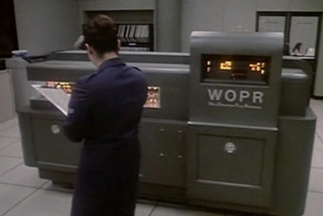 A picture of the WOPR supercomputer - "War Operation Plan Response" from War Games.
