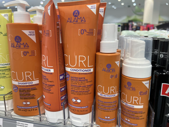 Some hair cosmetics labeled “curl” 