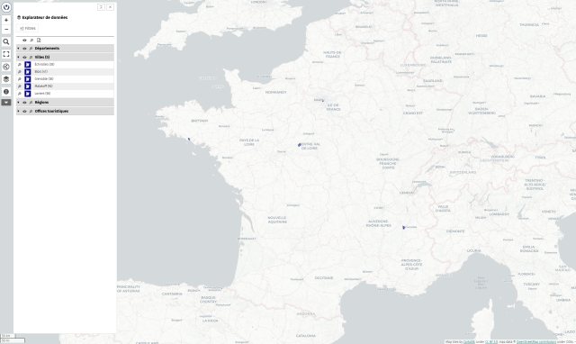 Capture d'écran de la carte Openstreetmap