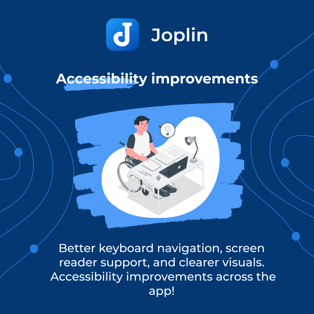 Accessibility improvements
Better keyboard navigation, screen reader support, and clearer visuals.  Accessibility improvements across the app!