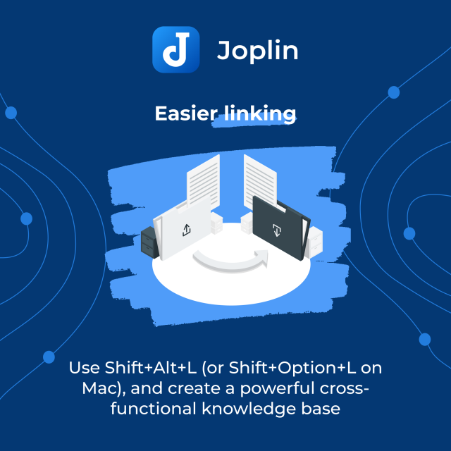 Easier linking
Use Shift+Alt+L (or Shift+Option+L on Mac), and create a powerful cross-functional knowledge base