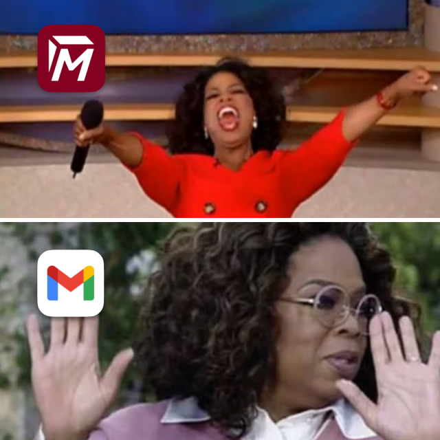 Meme showing that Tuta Mail is a great Gmail replacement.