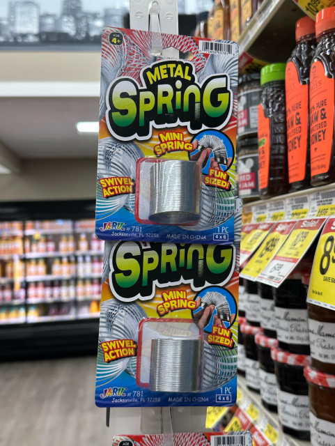 Some metal springs for sale. They are just regular springs. Fun sized