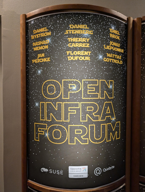 Star Wars inspired poster about the Open Infra Forum. The event I'm at.