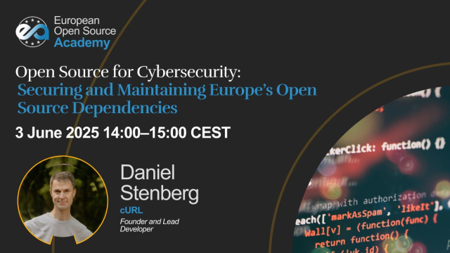 Open Source for Cybersecurity : Securing and Maintaining Europe's Open Source Dependencies

3 June 2025 14:00 - 15:00 CEST

Daniel Stenberg