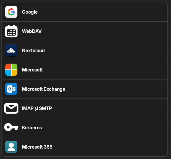 ‘online accounts’ window