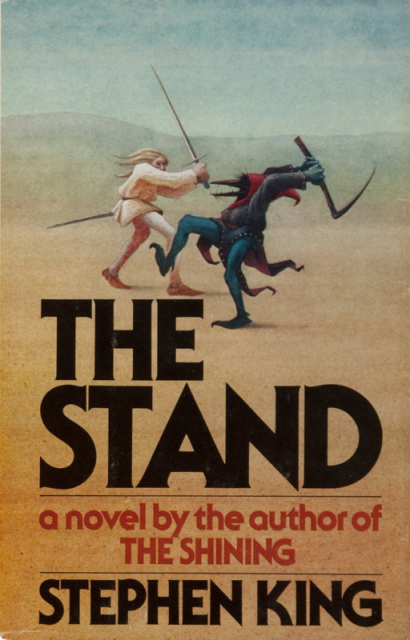 The cover to Stephen King's apocalyptic plague novel, The Stand.
