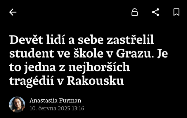 Devět lidí a sebe zastřelil student ve škole v Grazu. Je to jedna z nejhorších tragédií v Rakousku

