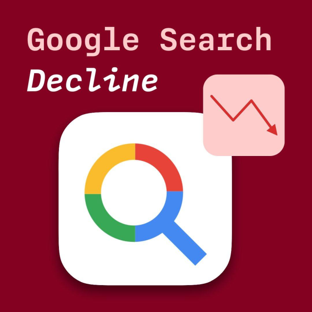 Title: Google Search
Decline

Image of a Google search lens with a donwards arrow.

