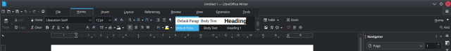 screenshot of LibreOffice Writer