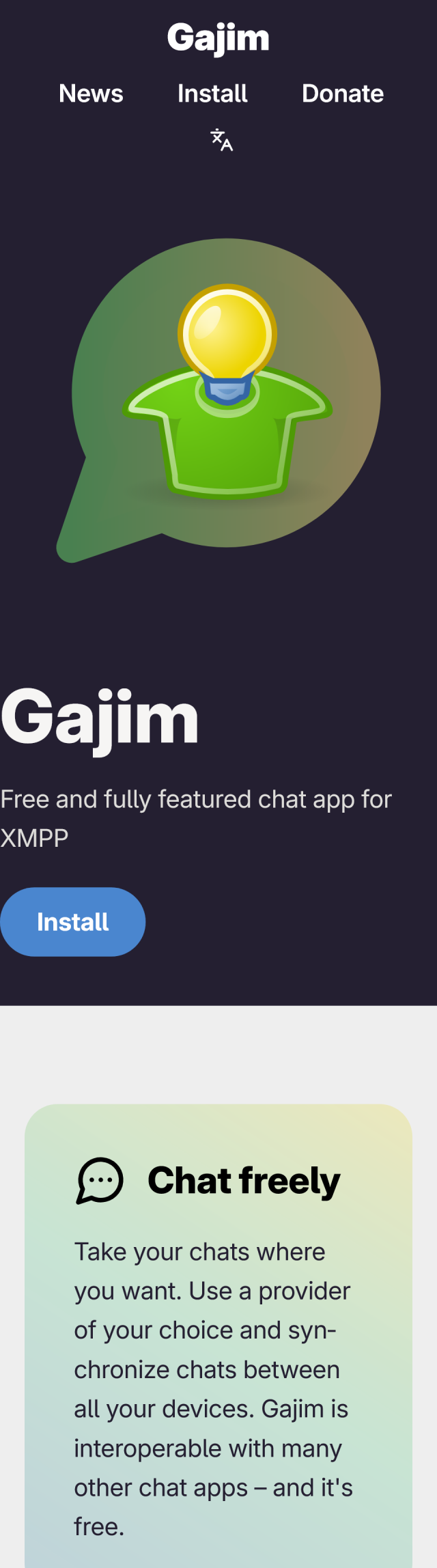 On a small screen (such as my phone but here on a computer): missing padding on the text part of the header.