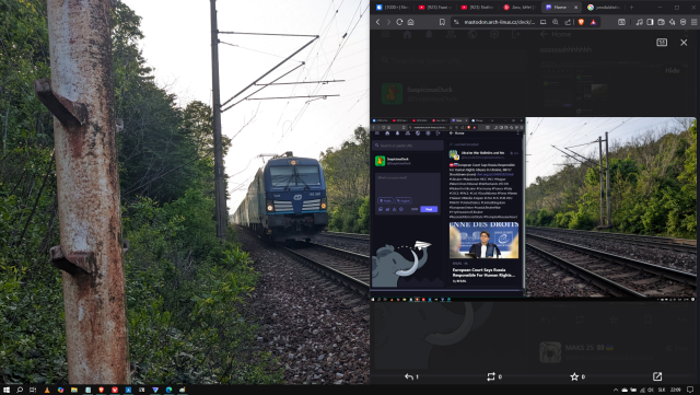 mašina Vectron a druhá polovica obrazovky