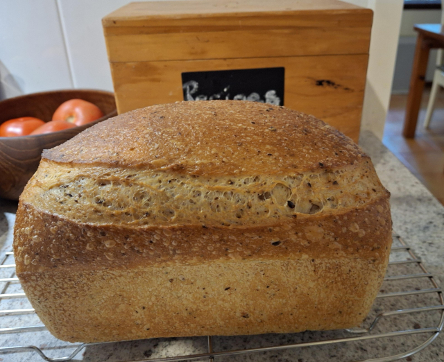 A loaf of sourdough looks like it has a smile, because it's expansion ppint is smile shaped 