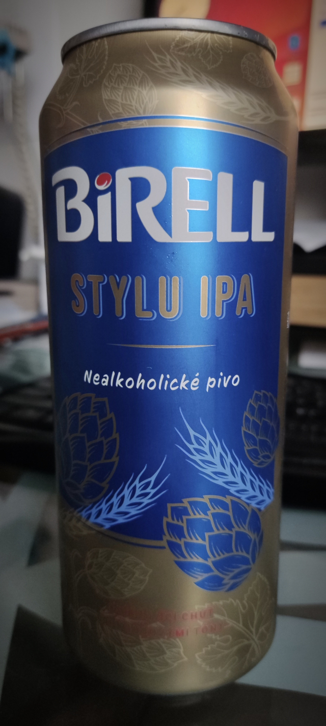 Plechovka nealkoholického piva BIrell stylu IPA