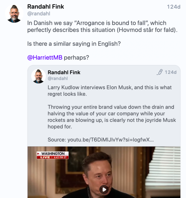 The original post which caused all the trouble. Here I am asking Harriett if she would be so kind to help me translate.