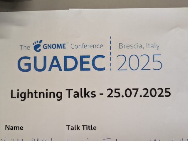 Header of lightning talks signup sheet