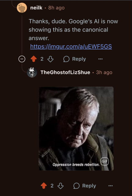 Completing the loop on Reddit