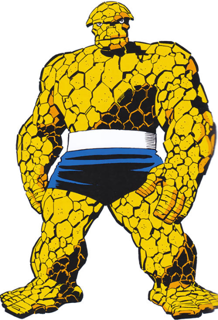 A picture of the Marvel Comics character, The Thing. 