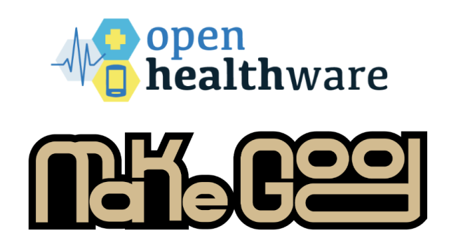 the open healthware logo stacked on the MakeGood logo