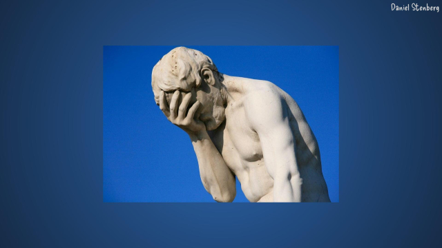 the Tuileries Garden Facepalm statue