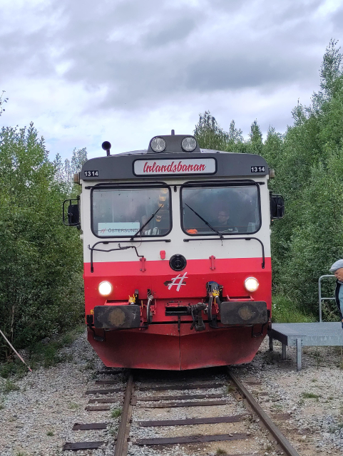 Inlandsbanan Zug von vorne.