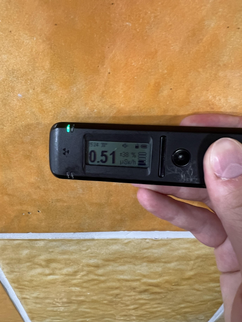 Train station Rosenthaler Platz with lighter colored tiles about 10 times background at 0.51 microsievert.