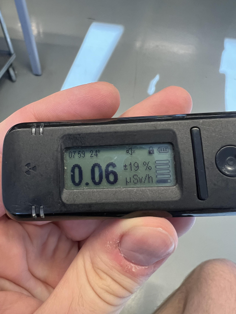 Background of 0.06 microsievert for reference.