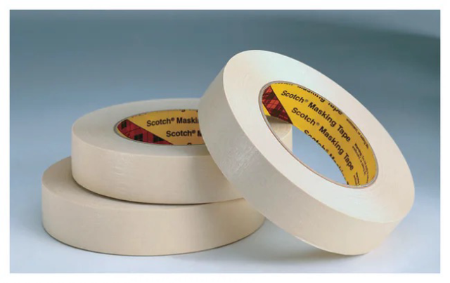 3 rolls of 3M Scotch brand masking tape.