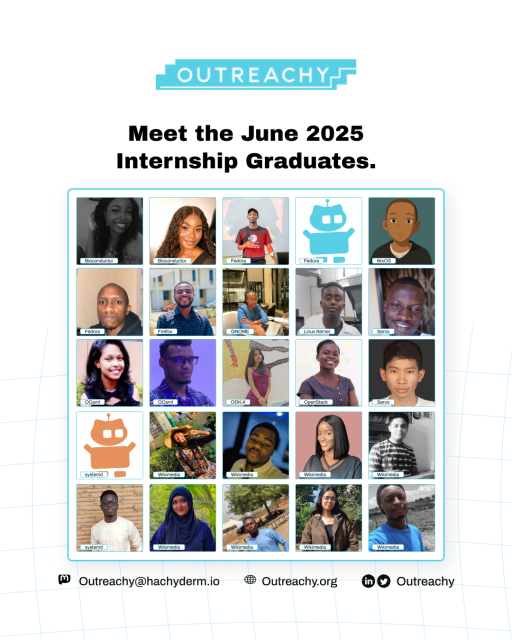 Outreachy celebrates the June 2025 internship graduates. 