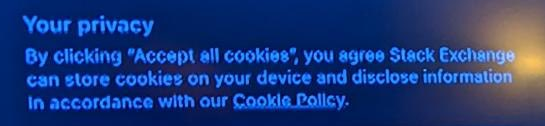 Your privacy
By clicking "Accept all cookies" you agree Stack Exchange can store cookies on your device and disclose information in accordance with our Cookie Policy. https://policies.stackoverflow.co/stack-overflow/cookie-policy/
