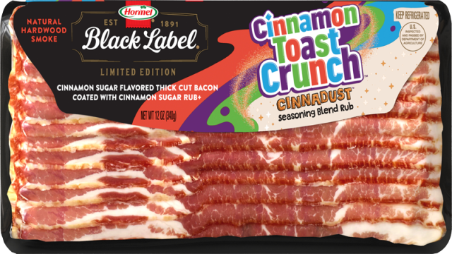 Cinnamon Toast Crunch flavored bacon from HORMEL 