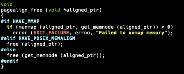 pagealign_free() function calling get_memnode() for other than HAVE_POSIX_MEMALIGN code paths.