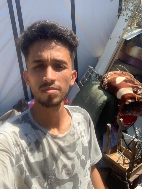 Mohammed Shobair, 22 years old, from Gaza City.