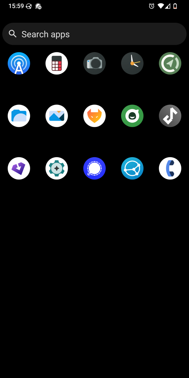 Screenshot off all my installed android apps.