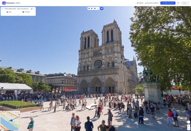 View of Notre-Dame de Paris in Panoramax