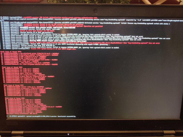 Failing gdm log