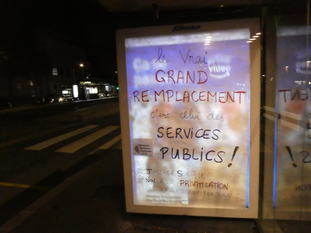 photo d'une action antipub