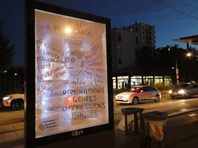 photo d'une action antipub
