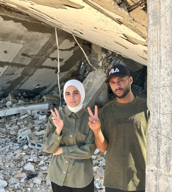 Reem et Sakher, un très jeune couple de Gazaouis.