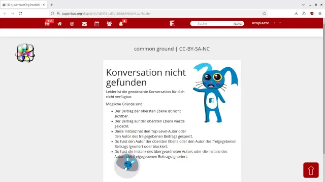 Sreen with the URL of the page that isn't available anymore on this server. The reasons why this is possible are listed.