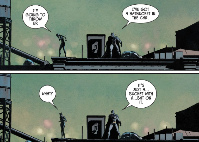 Batman's bat-bucket is a bucket with a bat on it
