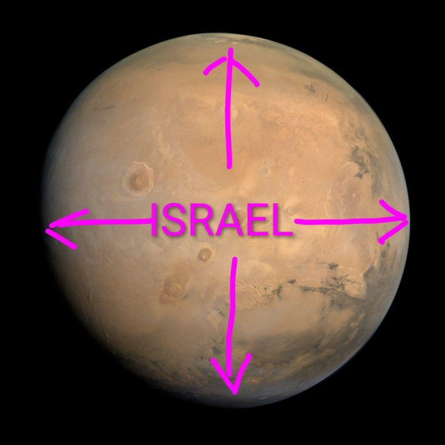 Mars in true color as captured by the Hope orbiter.

Source: Wikipedia.org
