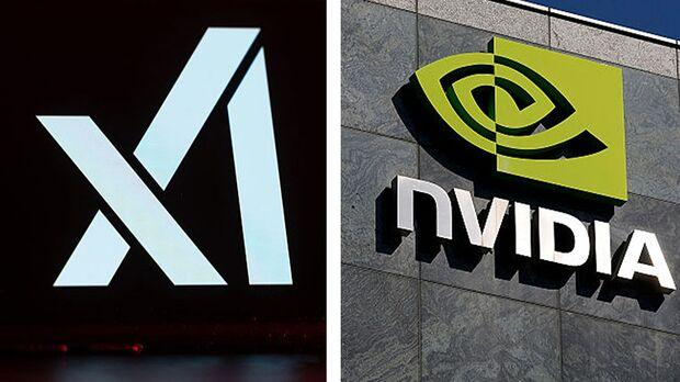 XAI and Nvidia logos side by side 