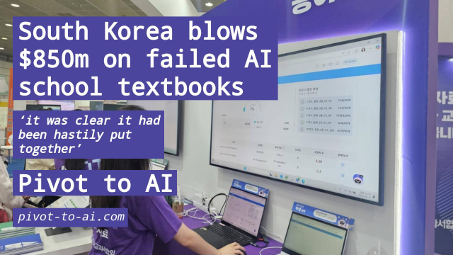 Korean young people try out the AI textbooks at an education trade show. Pic: Rest Of World