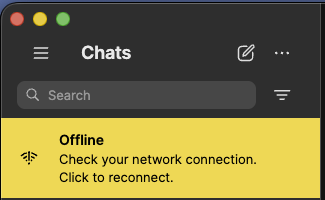 Signal appears as "Offline"
