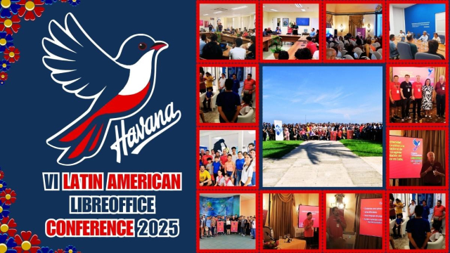 Conference logo, and montage of photos of community members at the event